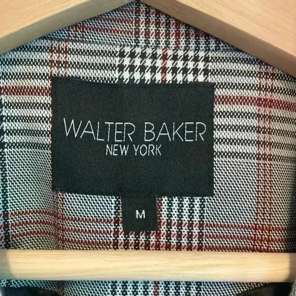 Walter Baker Women's Saundra Plaid Blazer Jacket in Grey Multi Size M Preppy - Picture 10 of 10